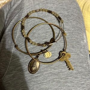 Three Alex and ani bracelets